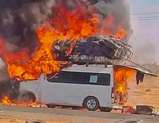 Incendie d’un minibus interurbain entre Nouakchott et Aioun, pas de victimes mais des pertes matérielles