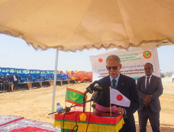 La Mauritanie reçoit un don de matériel agricole offert par le Japon