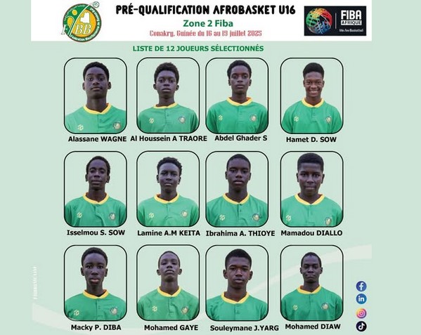 Pré-qualification AfroBasket U16 : La Mauritanie dévoile sa sélection 